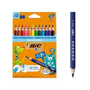 Lapiz color jumbo Bic 12 colores
