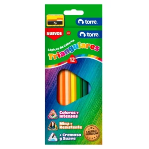 Lapiz color Torre triangular 12 colores