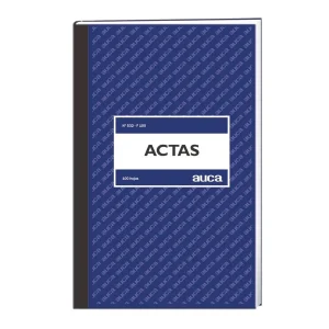 libro actas Auca 100 hojas
