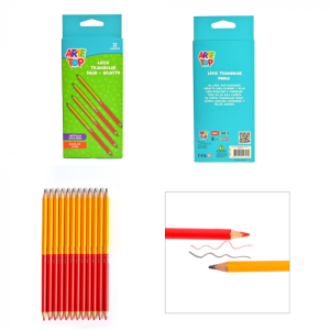 Lápiz triangular rojo-grafito