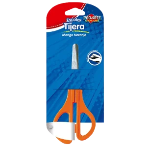 Tijera Escolar Mango Naranja Proarte