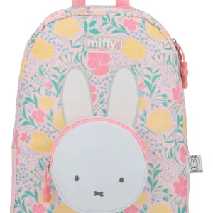 Mochila Miffy Escolar Reforzada Conejo Rosado Liso