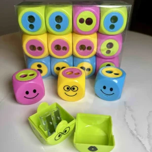 Sacapuntas Emoji Doble Y Deposito Diseño Caritas