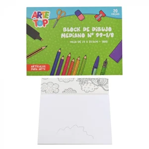Blok de dibujo medio 99 1/8 hilado 180GRS /40