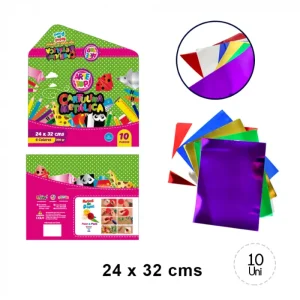 Carpeta cartulina metálica 24x32CM 10 PLIEGOS /50