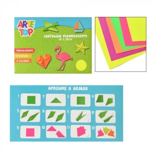 Carpeta cartulina fluorescente 26x35CM 6 PLIE /100